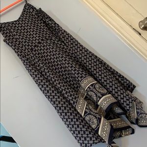 Blue with white pattern spaghetti strap sundress